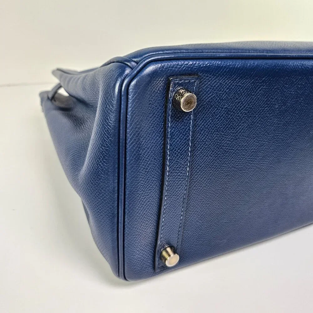 SOLD Hermes Birkin 30 Epsom Leather Navy Blue - Picture 12 of 13